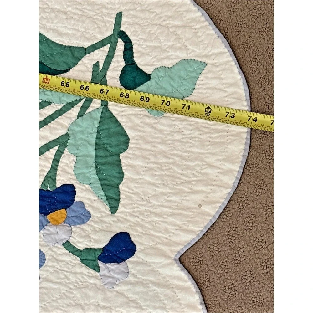 A Bouquet Of Pansies Hand Appliqué Handmade 74